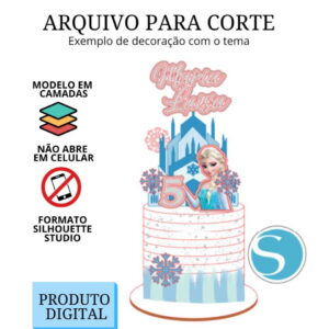 Arquivo de Corte Topo de Bolo - Frozen 1