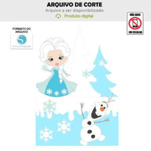 Arquivo de Corte Topo de Bolo Frozen