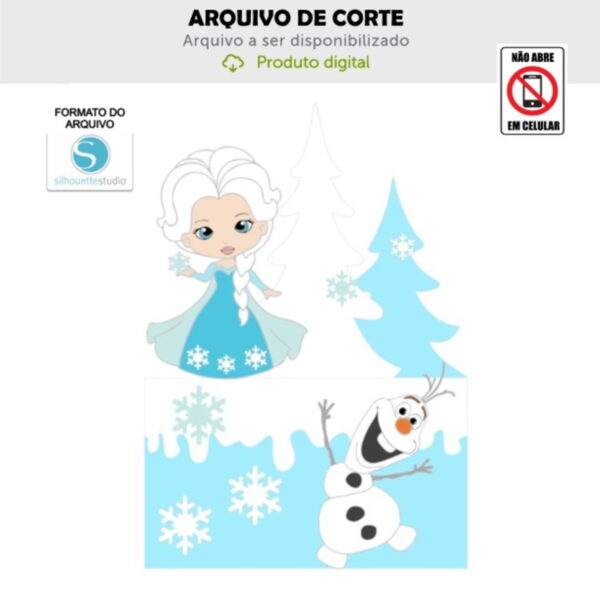Arquivo de Corte Topo de Bolo Frozen