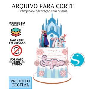 Arquivo de Corte Topo de Bolo - Frozen 2