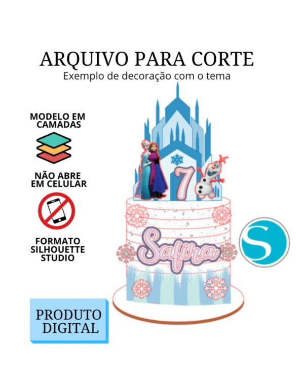 Arquivo de Corte Topo de Bolo - Frozen 2
