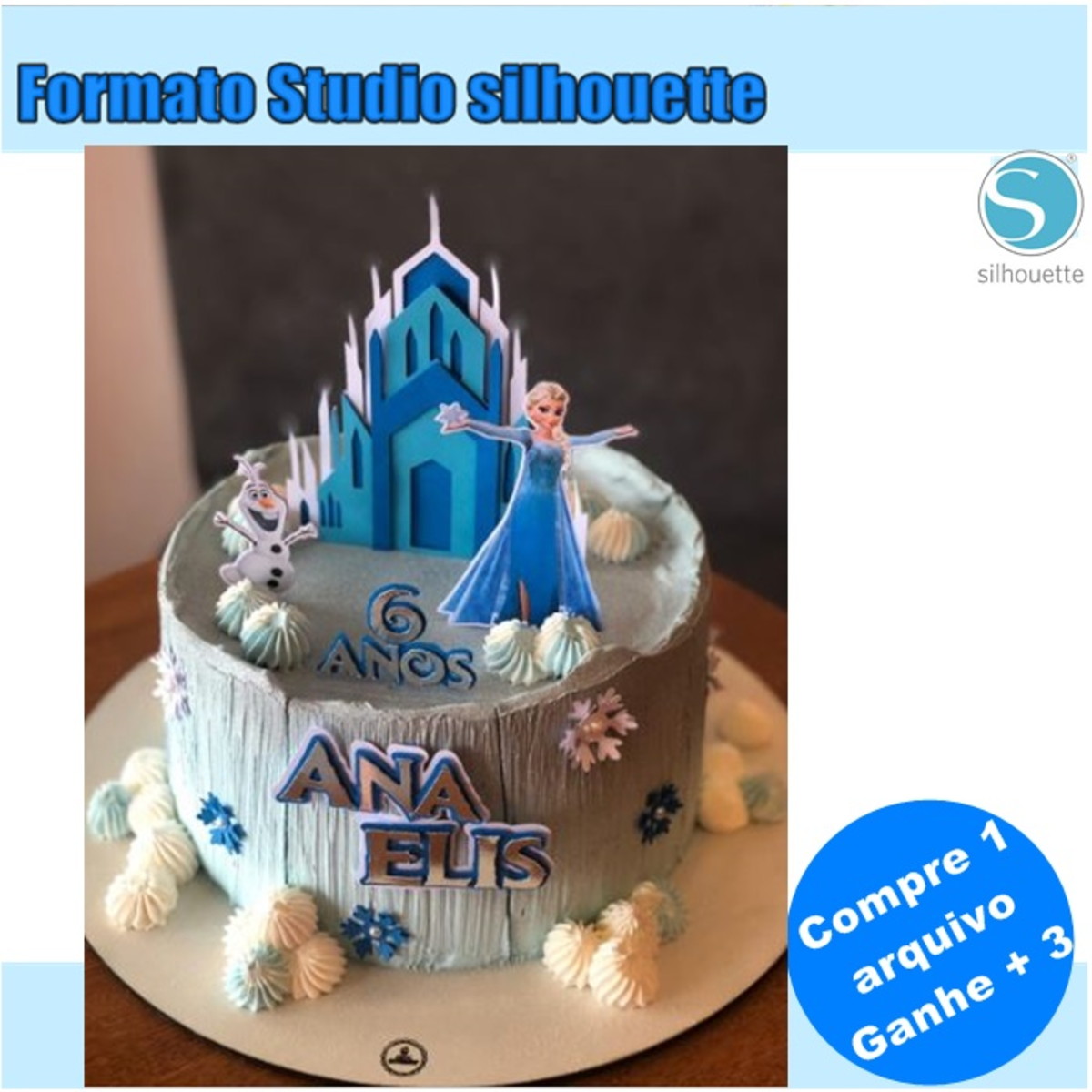 Arquivo De Corte Topo De Bolo Frozen -293