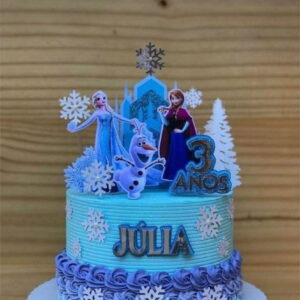Arquivo de Corte Topo de Bolo Frozen 3d Studio