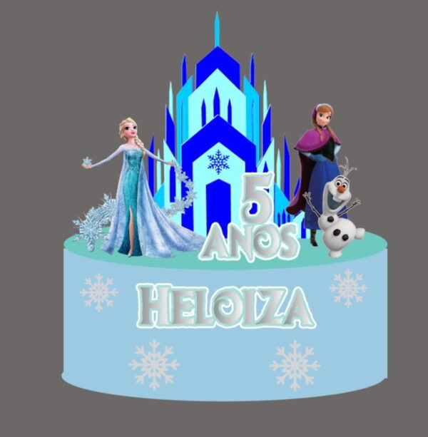 Arquivo de Corte Topo de Bolo Frozen - Imagem 4