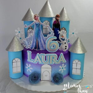Arquivo de Corte Topo de Bolo Frozen + Castelo 3d 012