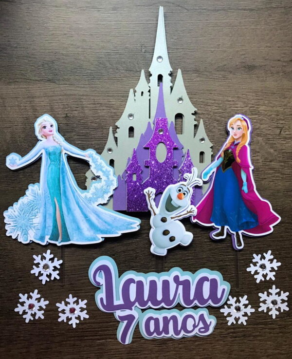 Arquivo de corte Topo de Bolo Frozen Castelo + BRINDES