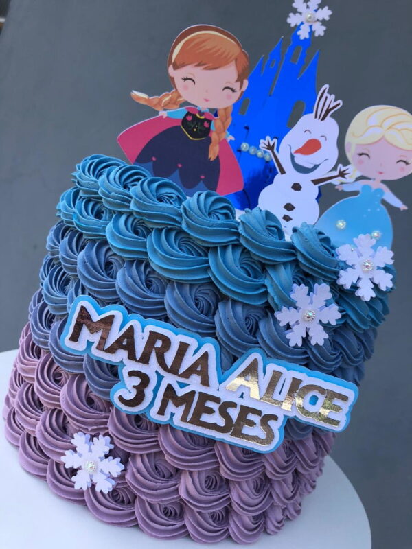 ARQUIVO DE CORTE Topo de Bolo - Frozen Cute