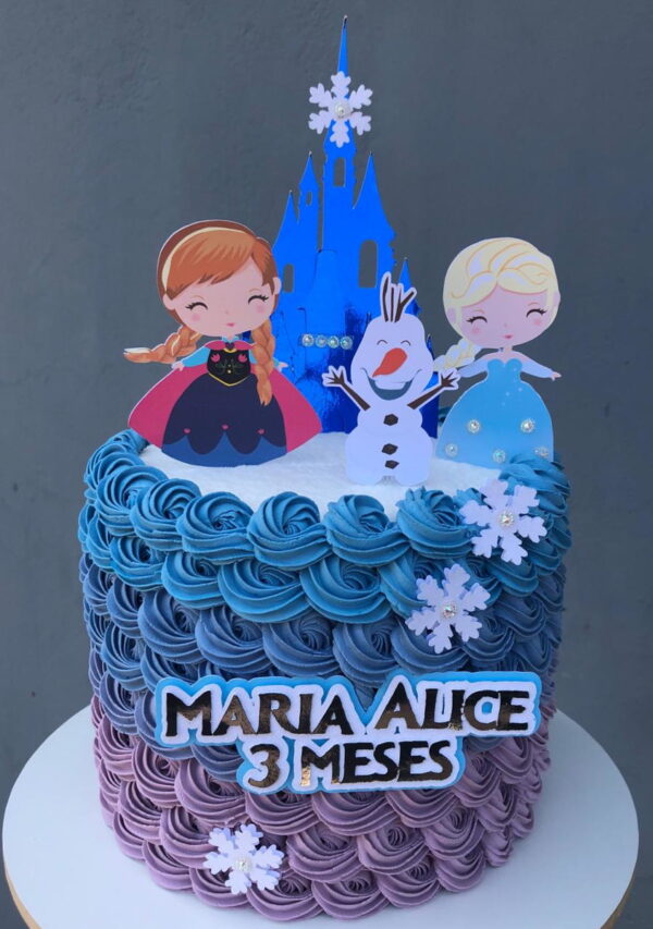 ARQUIVO DE CORTE Topo de Bolo - Frozen Cute - Image 2