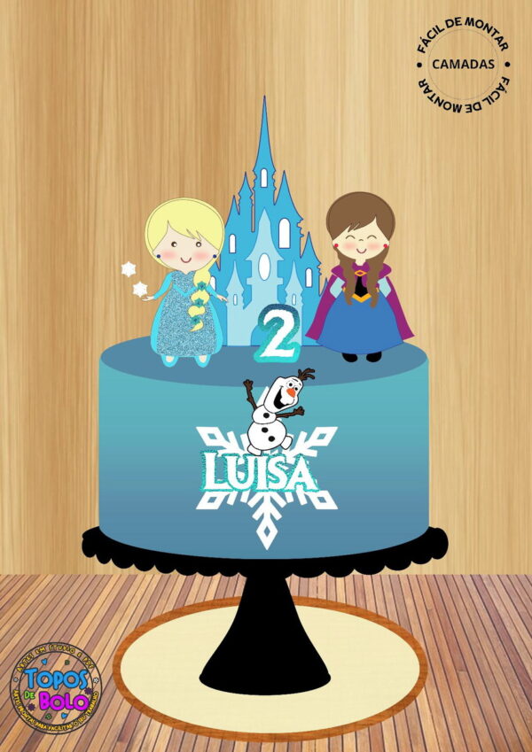 Arquivo de Corte Topo de Bolo Frozen Cute