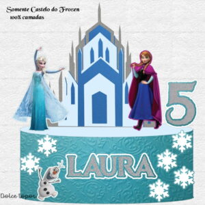Arquivo de Corte: Topo de Bolo Frozen e Anna
