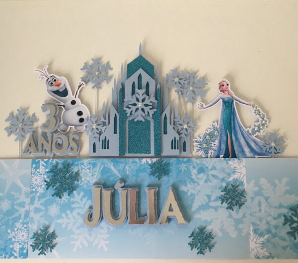 Arquivo de corte topo de bolo frozen/elsa