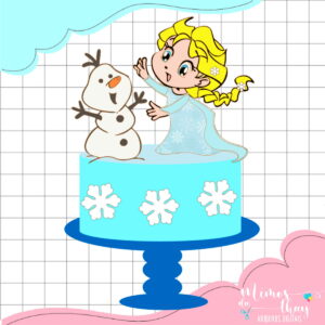 Arquivo de Corte Topo de Bolo Frozen Elza e Olaf 009