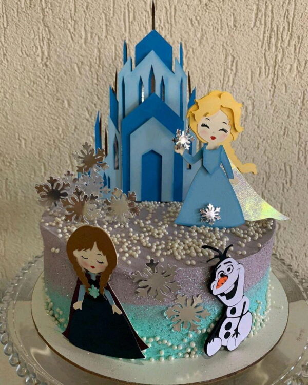 Arquivo de Corte Topo de Bolo Frozen em Camadas