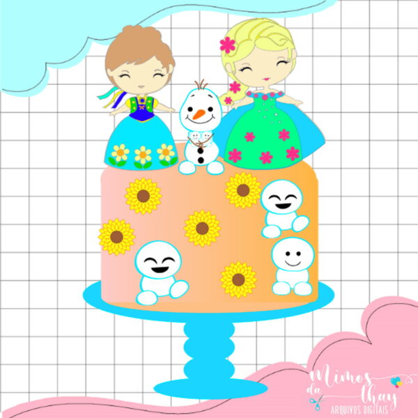 Arquivo de Corte Topo de Bolo Frozen Fever 010