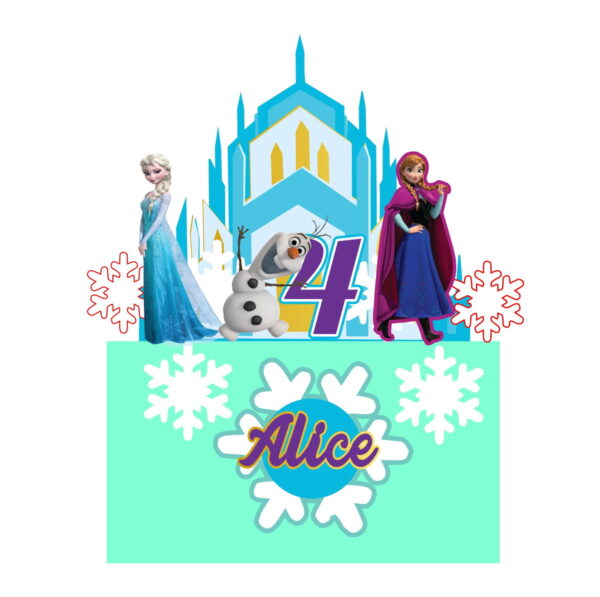 Arquivo de Corte Topo de Bolo Frozen Studio 001