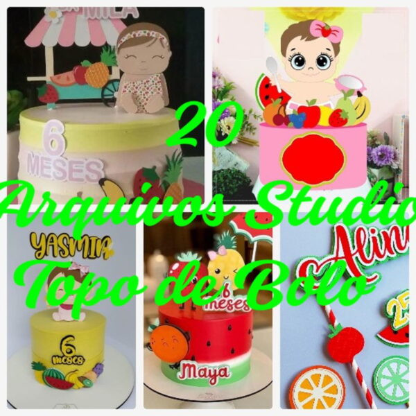 Arquivo de Corte Topo de Bolo - Frutas