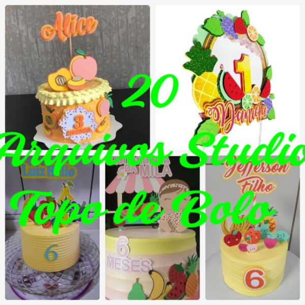 Arquivo de Corte Topo de Bolo - Frutas - Image 2
