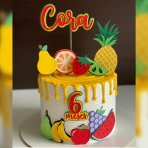 Arquivo de corte / Topo de bolo - FRUTINHAS EM CAMADAS