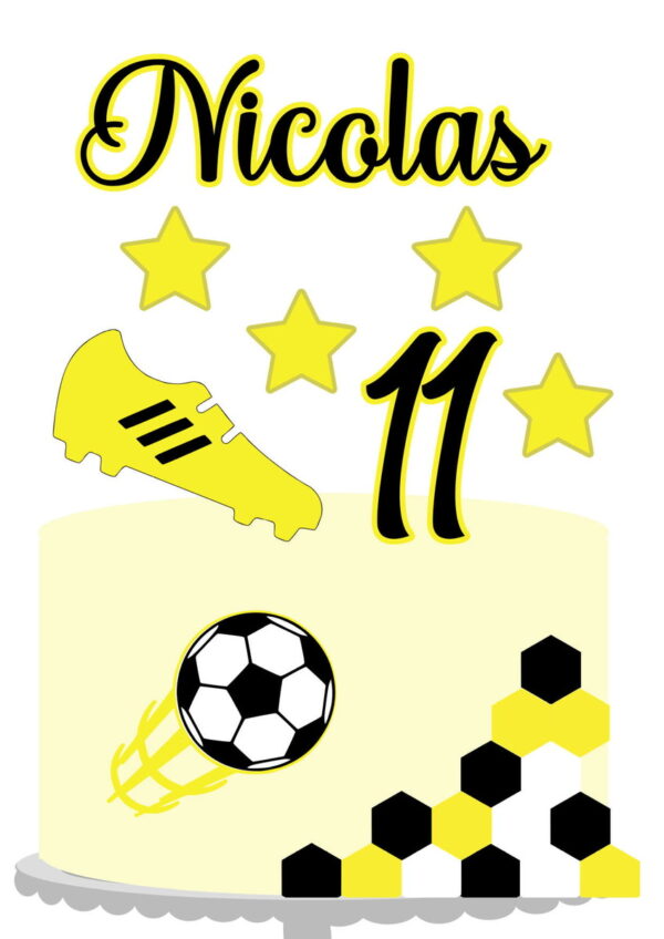 Arquivo de Corte Topo de Bolo Futebol 1