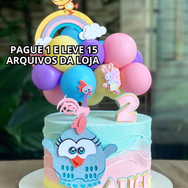 Arquivo de Corte - Topo de Bolo Galinha Pintadinha 01
