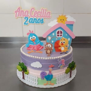 Arquivo de Corte Topo de Bolo Galinha Pintadinha 15