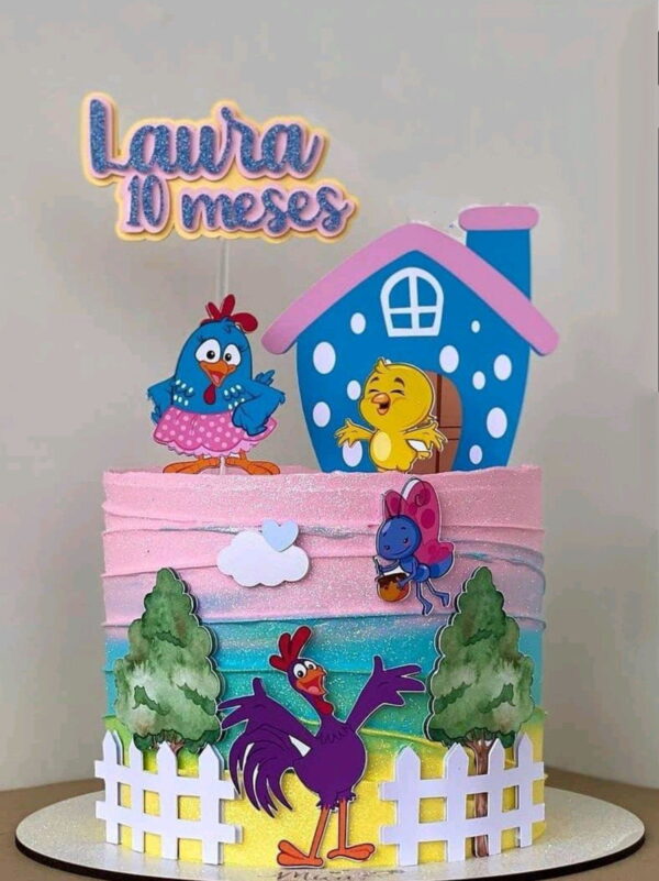 Arquivo de Corte Topo de Bolo Galinha Pintadinha 355
