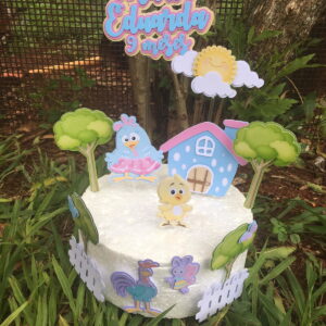 Arquivo de corte topo de bolo galinha pintadinha candy