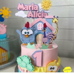 Arquivo de Corte Topo de Bolo Galinha Pintadinha