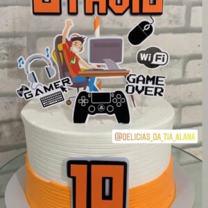 Arquivo de corte Topo de Bolo Gamer
