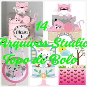 Arquivo de Corte Topo de Bolo - Gatinho