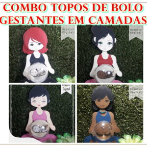 Arquivo de Corte Topo de Bolo Gestante Studio