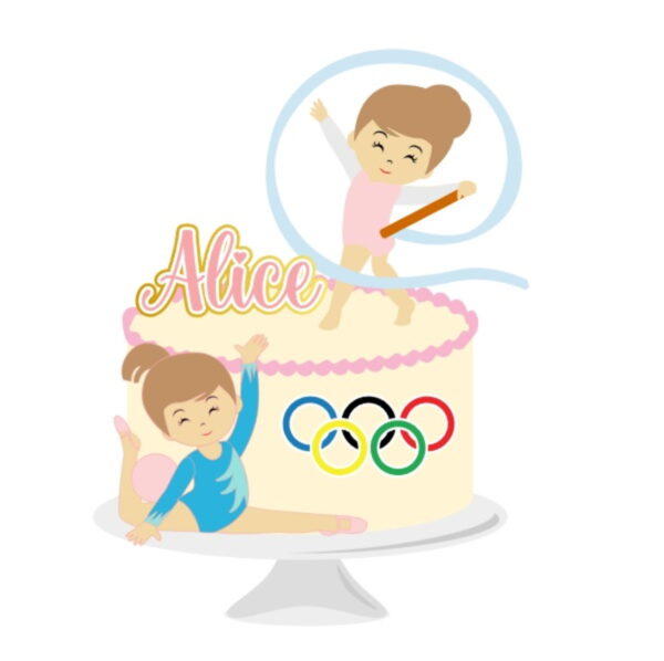 Arquivo de Corte Topo de Bolo Ginastica Olimpica