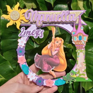 ARQUIVO DE CORTE Topo de bolo Giratório Rapunzel