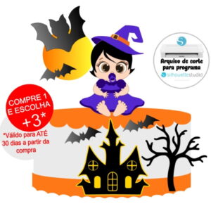 Arquivo de Corte Topo de Bolo Halloween Bebê
