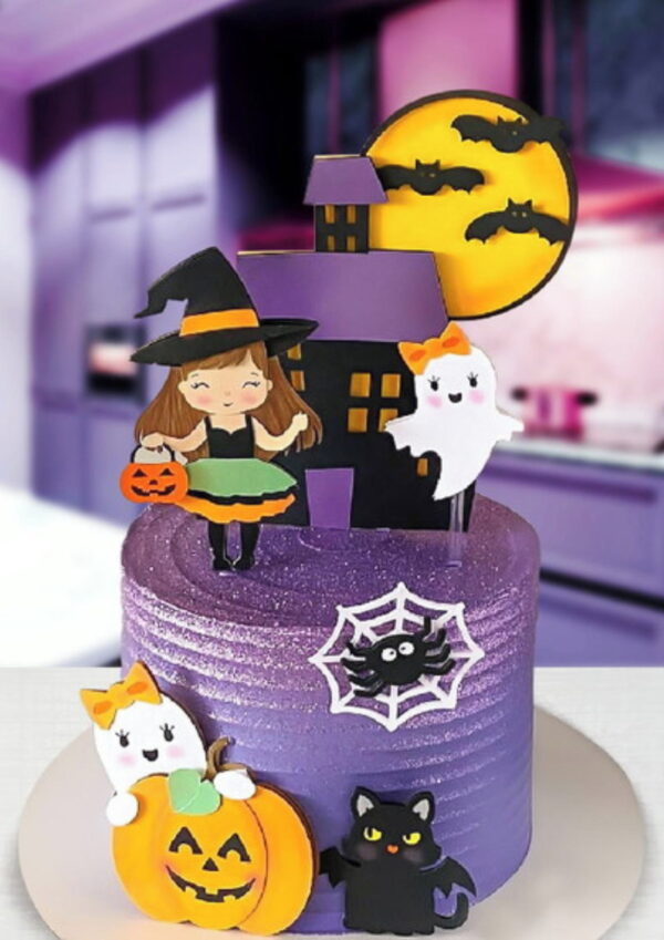 Arquivo de Corte Topo de Bolo Halloween Fantasminha