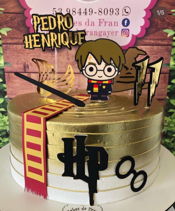 257 - Arquivo de Corte Topo de Bolo Harry Potter 1