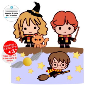 Arquivo de Corte Topo de Bolo Harry Potter
