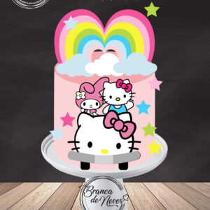 Arquivo de Corte Topo de Bolo Hello Kitty Carro