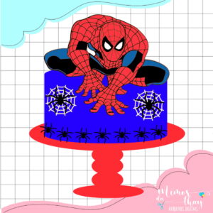 Arquivo de Corte: Topo de Bolo Homem Aranha 003