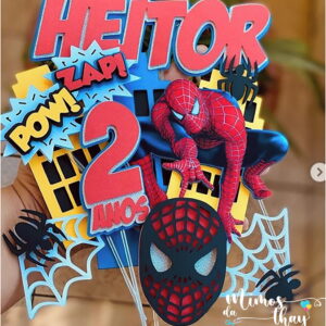 Arquivo de Corte: Topo de Bolo Homem Aranha 008