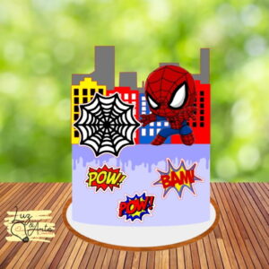 Arquivo de Corte Topo de Bolo Homem Aranha 02 - Studio e PDF