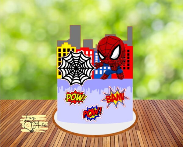 Arquivo de Corte Topo de Bolo Homem Aranha 02 - Studio e PDF