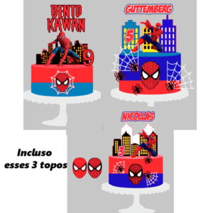 Arquivo de Corte Topo de Bolo Homem Aranha 2 + Brinde