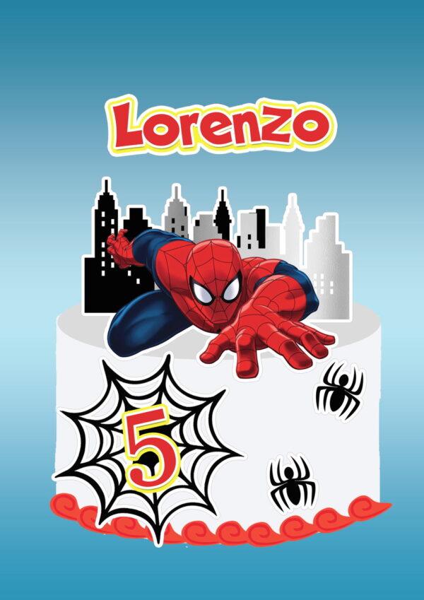 Arquivo de corte topo de bolo Homem Aranha #2 PDF/JPG