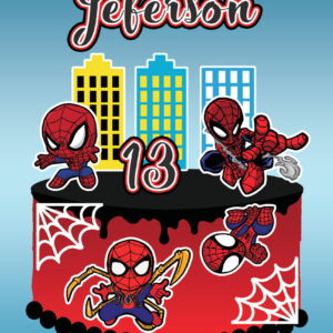 Arquivo de corte topo de bolo Homem Aranha #3 PDF/JPG