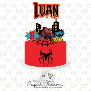 Arquivo de Corte Topo de Bolo - Homem Aranha 4