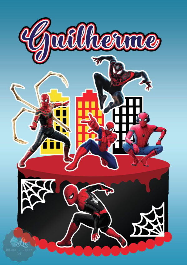 Arquivo de Corte Topo de Bolo Homem Aranha #5 Pdf/jpg