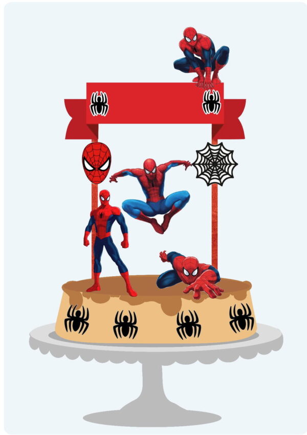Arquivo de Corte - Topo de Bolo Homem Aranha 6