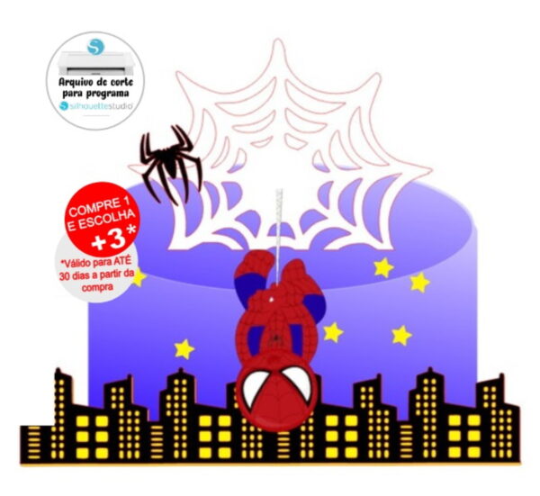 Arquivo de Corte Topo de Bolo Homem Aranha
