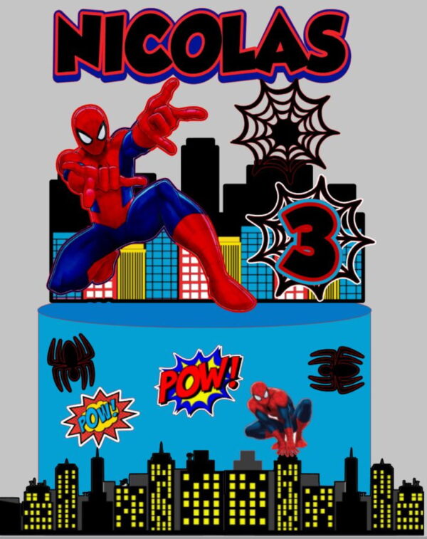Arquivo de Corte Topo de Bolo Homem Aranha